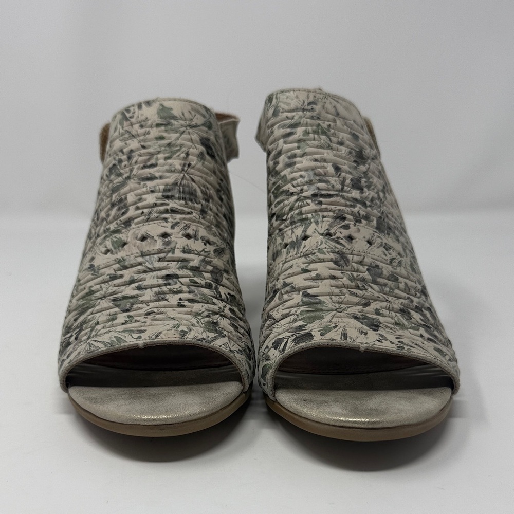 Remonte Woven or Perforated Upper  Metalic Gray Block Heel Sandals 41 Leather - Picture 6 of 12